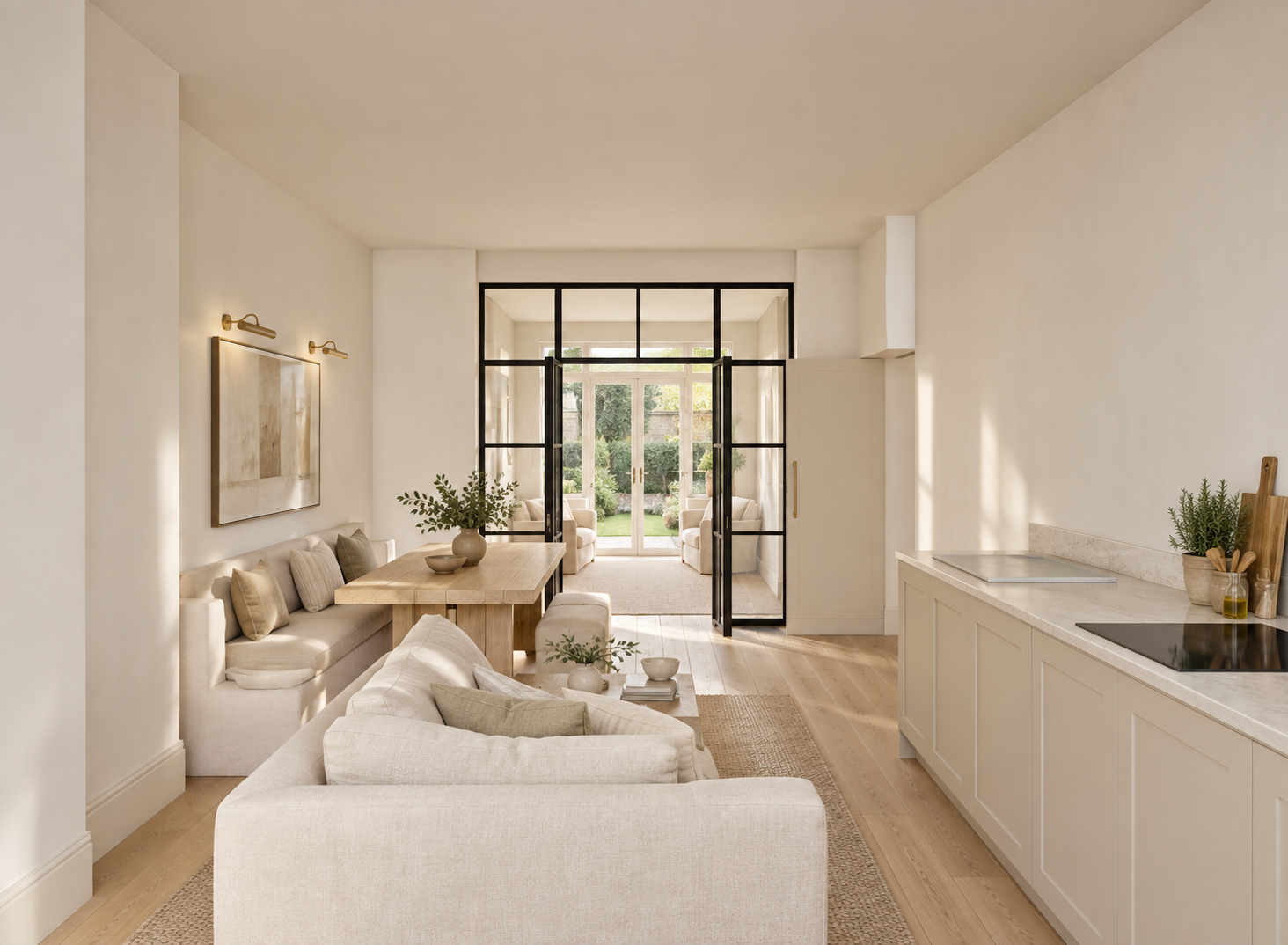 Proposed kitchen looking towards the sitting room