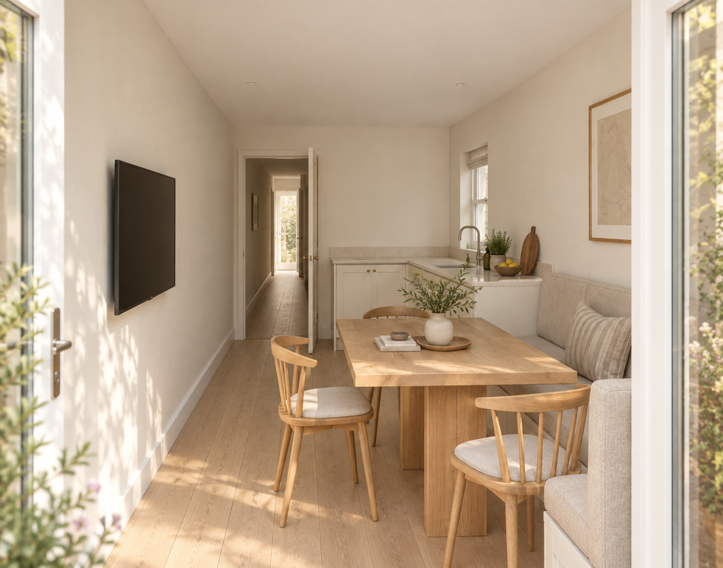 Another digital sketch of the proposed interior